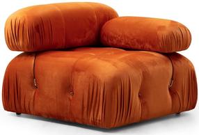 Krėslas Hanah Home Bubble 1R, raudona sp./oranžinė sp., 95 cm x 95 cm x 75 cm