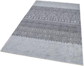 Paklājs iekštelpu Conceptum Hypnose W1171, melns krās./pelēka krās., 100 cm x 60 cm