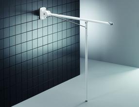 Atlenkiamas turėklas su kojele 85 cm