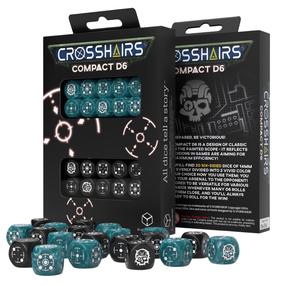 Täringud Q-Workshop Crosshairs Compact D6 Stormy&Black