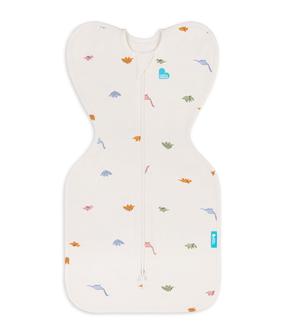 Plonas miegmaišis kūdikiui Love To Dream Swaddle UP Dinosnore, įvairių spalvų/smėlio sp., 62 cm x 29 cm