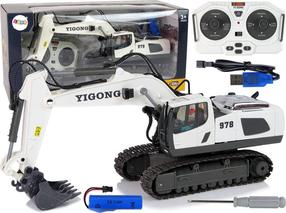  Rc ekskavatorius Lean Toys Engineering Vehicle Series, balta sp.