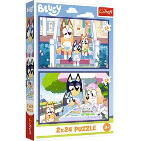 Pusle 2in1 Trefl Funny Bluey, 18 cm x 27.5 cm, 48 tk, mitmevärviline