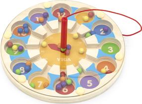 Arendav mäng VIGA Magnetic Bead Trace Clock, 1.3 cm, mitmevärviline