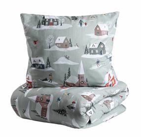 Kalėdinis patalynės užvalkalų komplektas Homla Frolic, įvairių spalvų, 140 x 200 cm