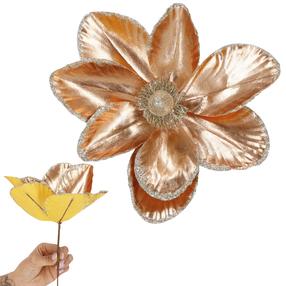 Mākslīgie ziedi, magnolija Springos CA1233, zelta krās./dzeltena krās., 28 cm