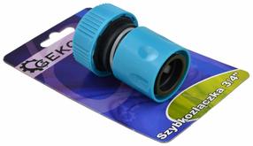 Laistīšanas šļūtenes savienotājs Geko Blue Line, G73032B, 3/4", zaru sk. 1