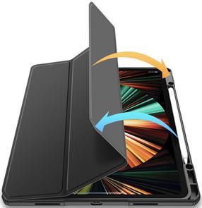 Planšetdatora vāciņš Dux Ducis Toby Ipad Pro 12,9 (2021/2022), melna krās., 12.9"