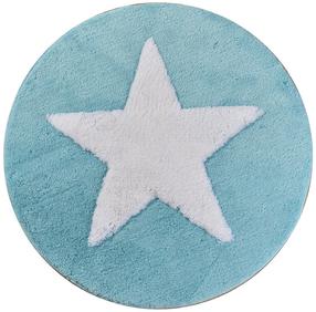Vonios grindų kilimėlis Foutastic All Star 359CHL1695, balta sp./turkio sp., 90 cm x 90 cm, Ø 90 cm