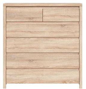 Komoda Kaspian, sonoma ąžuolo, 40.5 cm x 104.5 cm x 112 cm