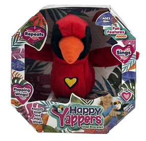 Игрушечное животное птица HAPPY YAPPERS Cardinal 9381, красный цв.