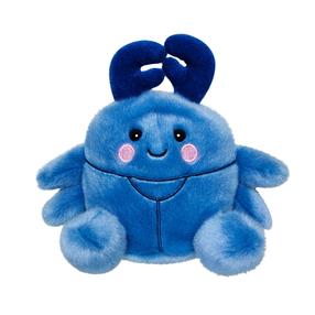 Pliušinis žaislas krabas Aurora Palm Pals Beetle, mėlynas, 12 cm