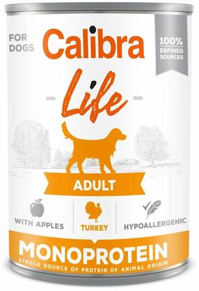 Влажный корм для собак Calibra Life Monoprotein, индюшатина, 0.400 кг