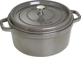 Emaliuotas ketaus puodas Staub La Cocotte, Ø28 cm, 6.7 l, grafito sp.