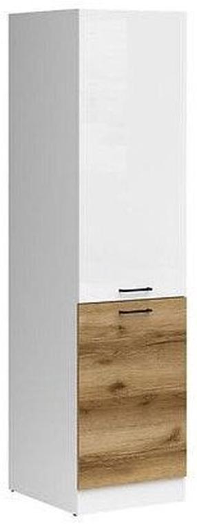 Кухонный шкаф Junona Line, дубовый цв./белый цв., 57.5 см x 50 см x 195.5 см