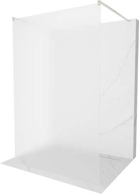 Dušo sienelė Mexen Kioto Walk-in, 110 cm x 200 cm, brushed nickel sp./grūdintas