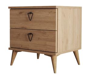 Naktsskapītis Kalune Design Versa-Ce 3632, ozola krās., 55.1 cm x 52 cm x 45 cm