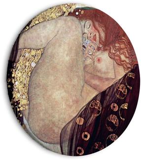 Apvali reprodukcija ant drobės Artgeist Gustav Klimt - Danae - Painted Nude Showing a Lying Woman, 60 cm x 60 cm