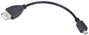 Кабель Natec USB to USB-micro Micro HDMI male, USB 2.0 A male, 0.15 м, черный цв.