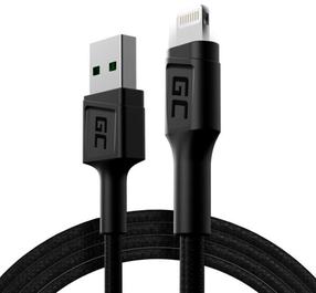 Laidas Green Cell, USB/Apple Lightning, juoda sp.