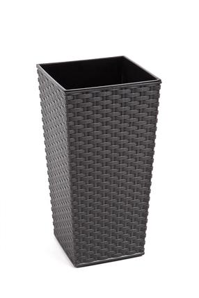 Gėlių vazonas Lamela 574-50, plastikinis, Ø 30 cm, pilka sp.