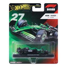 Rotaļlieta automašīna Mattel Hot Wheels Kick Sauber 2025 Formula 1® Team #27 JKD84, 1:64, melna krās./zaļa krās.