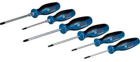 Набор отверток Bosch 1600A02CV3, перекрестный/шестигранная/квадрат, изолированный, 23.5 см, 6 шт.
