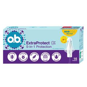 Hügieenilised tampoonid O.B. Extra Protect 5in1, Normal, 16 tk