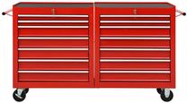 Įrankių vežimėlis VLX Tool Trolley, 140 cm x 33 cm x 77.2 cm, raudona sp.