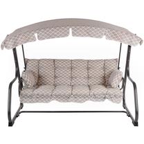 Lauko sūpynės Patio Ravenna H030-05PB, balta sp./smėlio sp., 209 cm x 132 cm x 171 cm