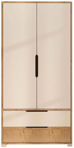 Skapis Kalune Design Flora 90, balts krās./sapphire oak krās., 45 cm x 90 cm x 183 cm