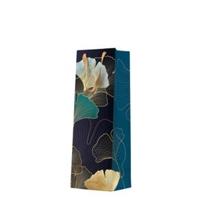 Dovanų maišelis Paw Decor Collection Stylish Ginko Accents, 10 cm x 37 cm x 12 cm, mėlyna sp./aukso sp.