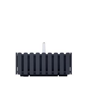 Balkona stādītājs Prosperplast BOARDEE FENCYCASE W DDEF400W-S433, plastmasa, 38 cm x 18 cm, Ø 38 cm, antracīta krās.