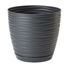 Puķu pods Form Plastic Petit 3030, plastmasa, Ø 16.7 cm, pelēka krās.