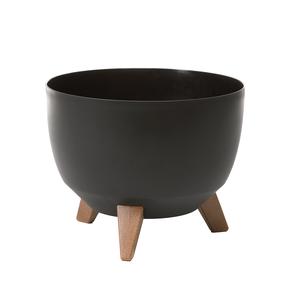 Puķu pods Lamela Roma 797-04, plastmasa, Ø 24 cm, melna krās.
