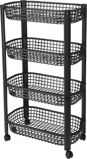 Serveerimiskärud 019000020, 46.5 cm x 78.8 cm, 26 cm, Must v.