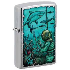 Žiebtuvėlis Zippo Nautical 48561, mėlyna sp./sidabro sp./žalia sp.
