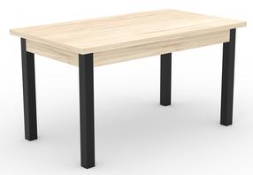 Valgomojo stalas išskleidžiamas ADRK Rodos 82, juoda sp./rusva sp., 140 - 180 cm x 80 cm x 76 cm