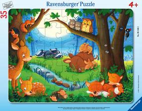 Пазл Ravensburger Sleeping Animals 1465, 24.5 см x 32 см, 35 шт., многоцветный