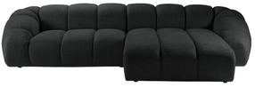 Kampinė sofa Micadoni Diana Bub17, grafito sp., dešininė, 334 x 182 cm x 72 cm
