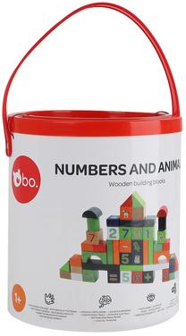 Žaislinių kaladėlių rinkinys Bo. Numbers And Animals