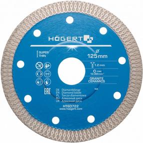 Teemantketas GE HT6D722, 125 mm x 22.2 mm x 1.2 mm
