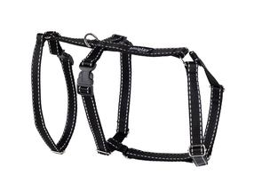 Regulējamas krūšu siksnas Amiplay Safety Reflective, melns krās., 350 - 550 mm x 15 mm, M