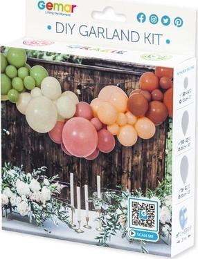 Balonu komplekti apaļš GoDan DIY Boho, daudzkrāsaina, 65 gab.