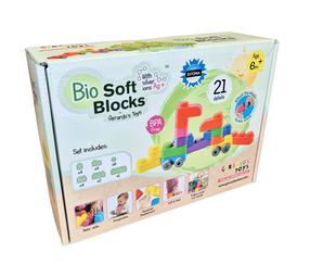 Rotaļu kluču komplekts Gerardo's Toys Bio, 21 gab., daudzkrāsaina