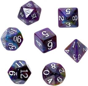 Žaidimo kauliukai Rebel Acrylic Dice Milky Way