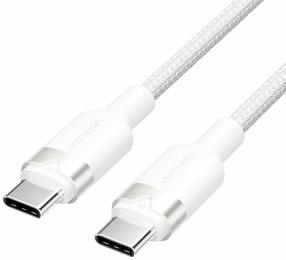 Vads Vention TRDWH, 2 x USB Type C, 200 cm, balta krās., 60 W