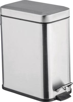 Мусорное ведро NoName 518419, серебристый цв., 5 л, 29.5 см x 14 см