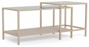 Kavos staliukų komplektas Seaford, pilkas, 60 cm x 50 cm x 50 cm, 2 vnt.