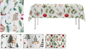 Рождественская скатерть прямоугольная Excellent Houseware CY2602190, (цвет/дизайн выбирается случайным образом), 220 см x 145 см